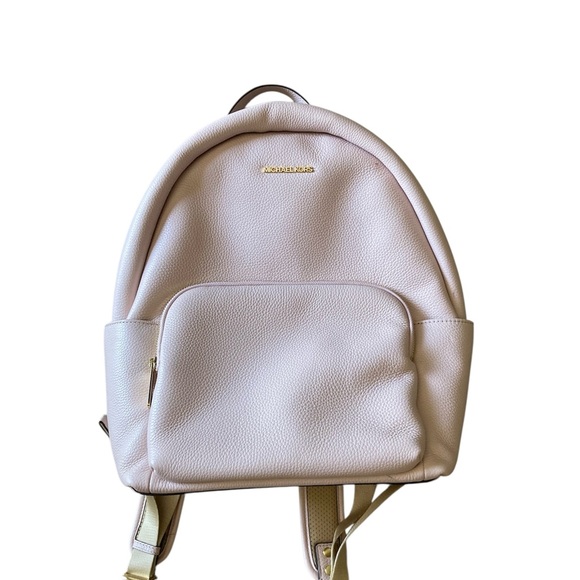 Michael Kors Cream Minimalist Leather Backpack - Picture 1 of 3